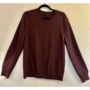 Banana Republic Men's Sweater 100% Merino Extra Fine Wool Crew Maroon Size L
